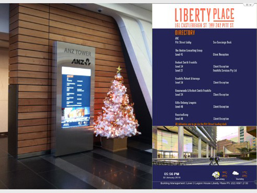 Directory Boards Cases Digital Signage Sydney City